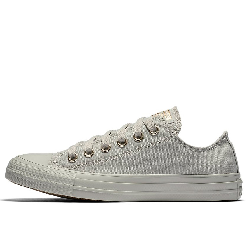Chuck Taylor All Star Mono Glam Low Top in Pale Grey/Pale Grey/Gold |  Converse.ca
